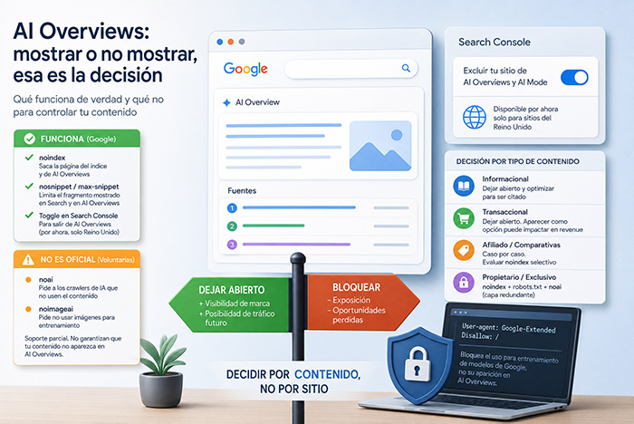 Bloquear tu contenido de AI Overviews: qué funciona de verdad y qué no